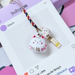 Móc Điện Thoại Mèo Lớn Mèo Nhỏ Móc Túi Phụ Kiện Đẹp nhiều màu (ánh hologram)