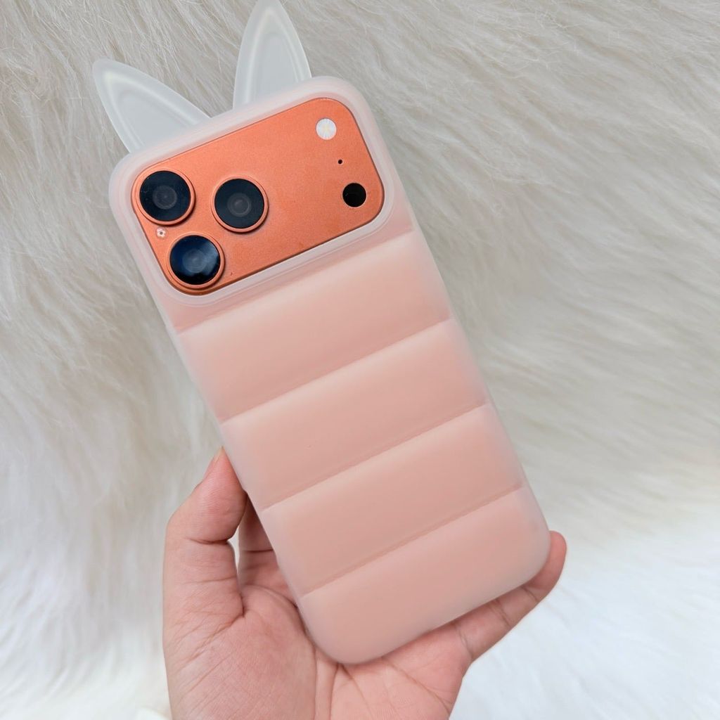 Case Ốp điện thoại iPhone phao Tai MÈO chất silicone iPhone 15/16/17Pro/Promax