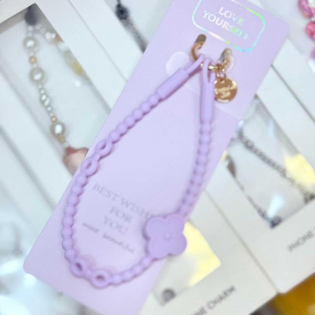 DÂY BI CHARM HOA Silicone CHỐNG BẨN kèm charm