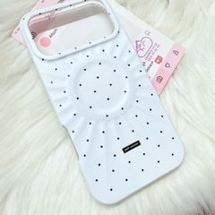 Case Ốp điện thoại iPhone Màu Trắng Chấm Bi Poli Corner Magsafe Basic iPhone 17/16/15/14/13/12/Pro/Promax