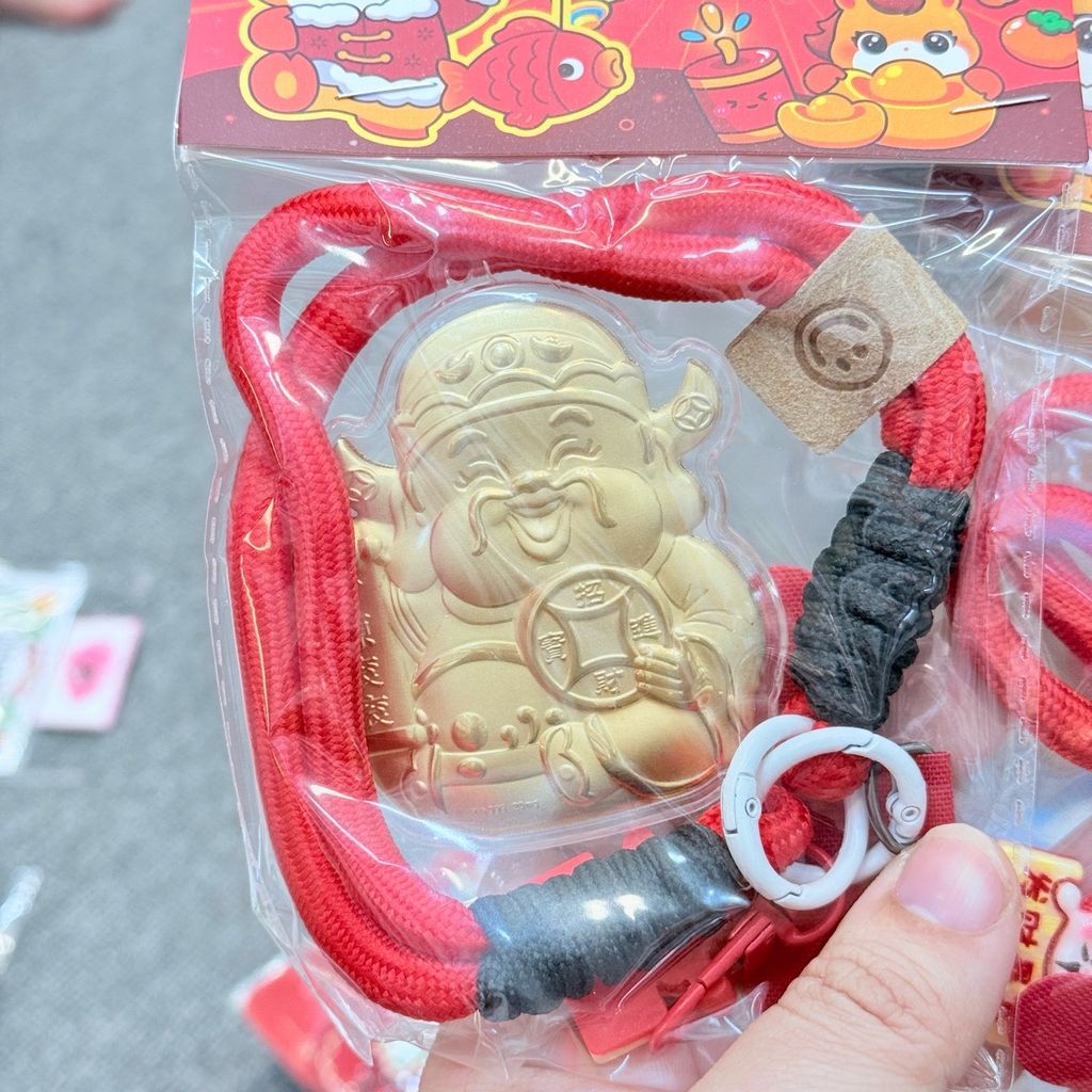 Dây đeo Điện thoại/ Móc Khóa Thần Tài Dây đỏ