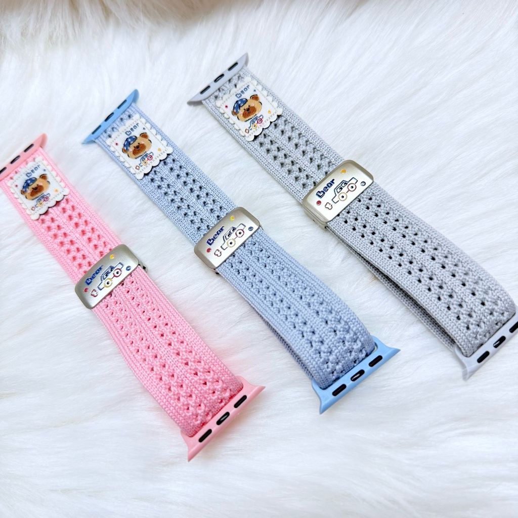 Dây Apple Watch Bear đan len chất thun khoá gài