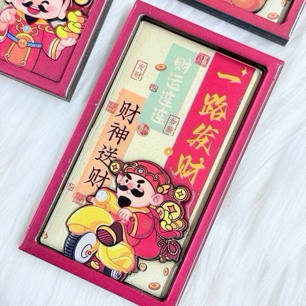 Magnet Trang Trí Tủ Lạnh Vuông Ông Thần Tài Thần Tài Tết ( 5 Mẫu)