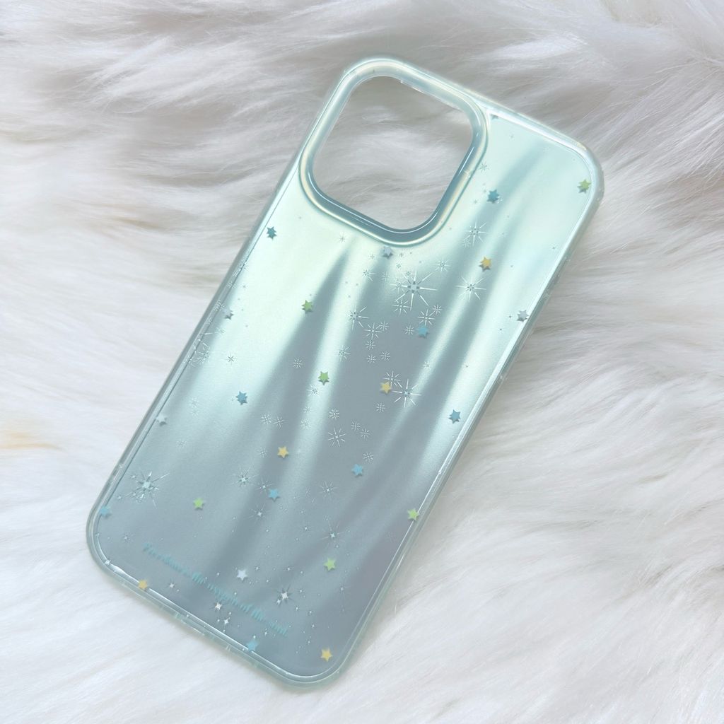 Case Ốp điện thoại iPhone Ngôi Sao Nền Xanh Hologram Bling Bling iPhone 13/14/15/16/Pro/Promax