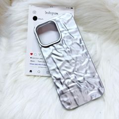 Case Ốp điện thoại iPhone Giả Vân Đá ÁNH MÀU BẠC iPhone 16/15/14/13/12/Pro/Promax