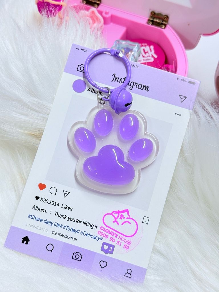 Móc treo điện thoại mini cute dễ thương - MẪU CHÂN MÈO