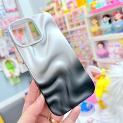 Case Ốp điện thoại iPhone Gợn Sóng Ombre Đen iPhone 13/14/15/16/Pro/Promax