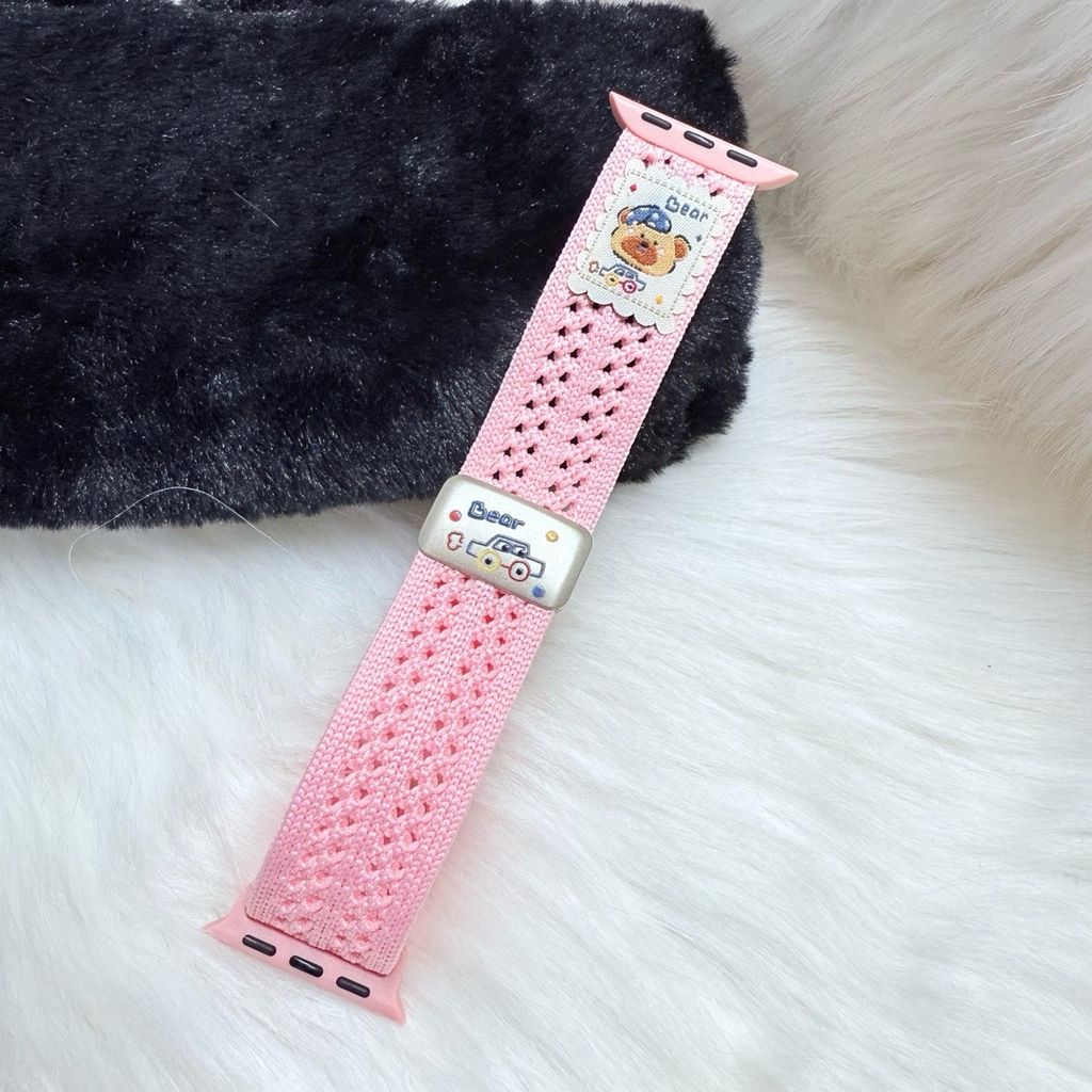 Dây Apple Watch Bear đan len chất thun khoá gài