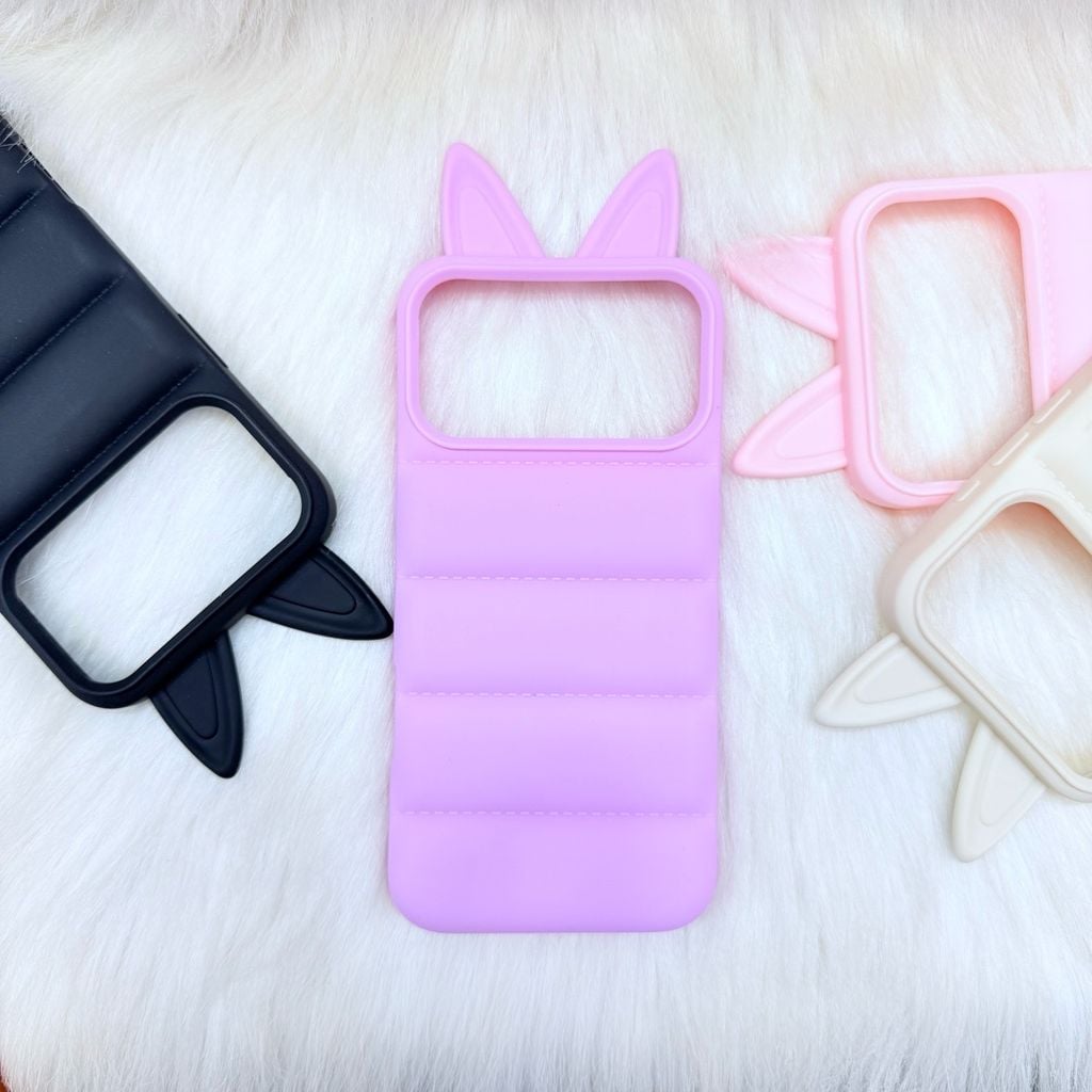 Case Ốp điện thoại iPhone phao Tai MÈO chất silicone iPhone 15/16/17Pro/Promax