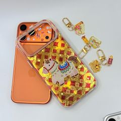 Case Ốp điện thoại iPhone Ngựa May Mắn Ánh Xà Cừ Vàng Đỏ iPhone 12/13/14/15/16/17Pro/Promax - Mã Thượng Hữu Phúc - Harmony Brings Wealth - TẾT