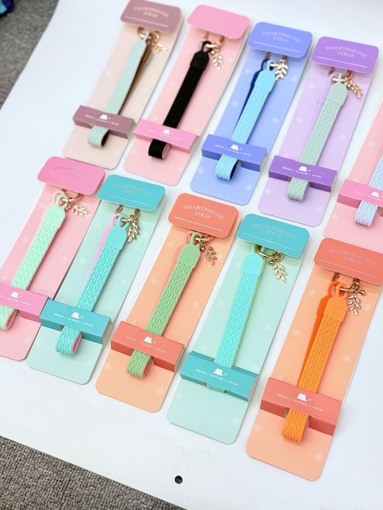 DÂY BI CHARM DẸP 2 MẶT 2 MÀU Silicone CHỐNG BẨN kèm charm