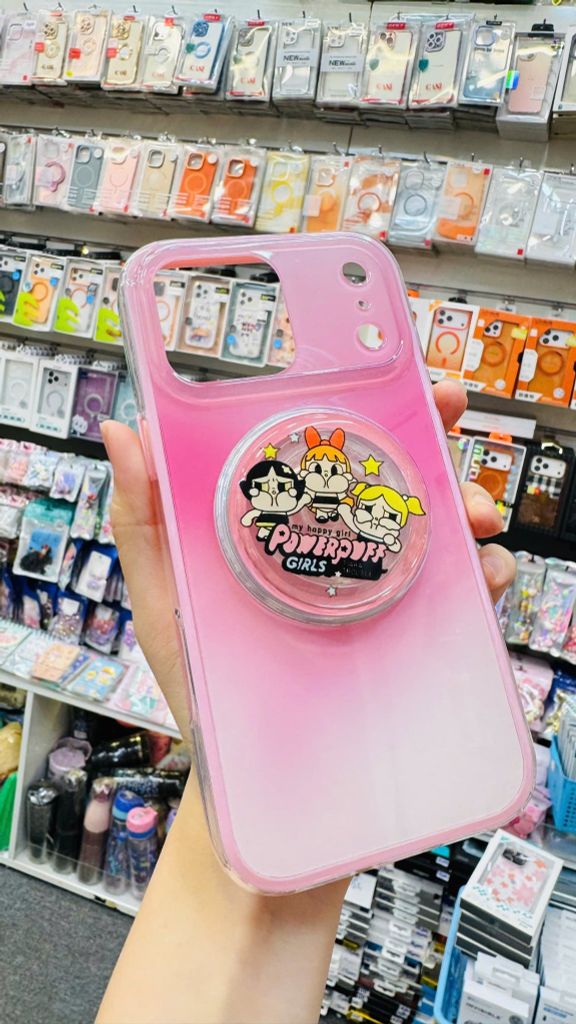 Case Ốp điện thoại iPhone Ombre Hồng Trắng Có Nút Control Magsafe iPhone 13/14/15/16/17Pro/Promax