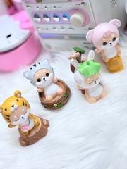 Bộ Mô Hình Shiba Inu Cute trang trí bàn làm việc để xe oto vô tri dễ thương