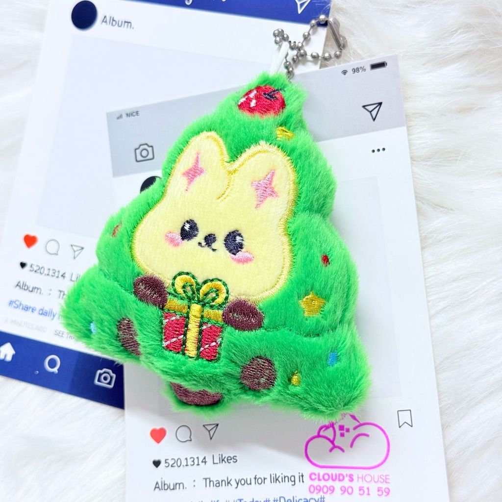 Móc Khóa Gấu Bông Giáng Sinh