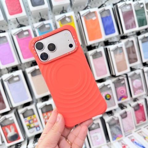 Case Ốp Điện thoại iPhone Casetify Ripple Case - Màu Cam Cháy Magsafe Basic iPhone 17/16/15Pro/Promax