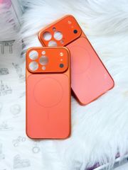 Case Ốp Điện thoại iPhone Nhám Màu Cam Basic Bảo Vệ Camera Magsafe Basic iPhone 17/16/15Pro/Promax
