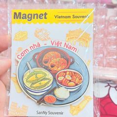 Nam châm Gỗ 3D Trang Trí Tủ Lạnh Fridge Magnet - Hình Ảnh Con Người Việt Nam - Món Ăn Việt Nam - Quà lưu niệm Việt Nam