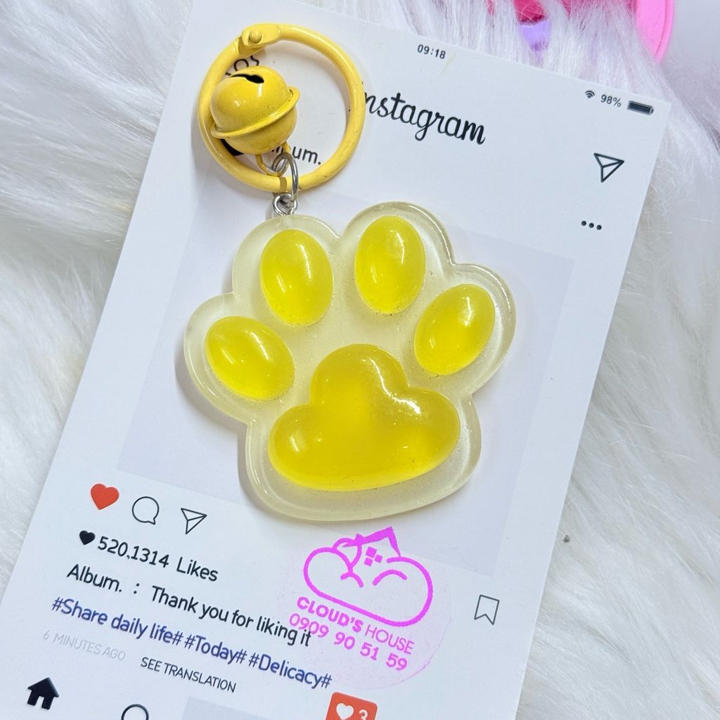 Móc treo điện thoại mini cute dễ thương - MẪU CHÂN MÈO