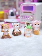 Bộ Mô Hình Shiba Inu Cute trang trí bàn làm việc để xe oto vô tri dễ thương