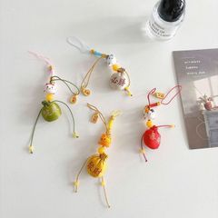 Móc Treo Điện Thoại Mèo Thần Tài Mèo Lớn Mèo Nhỏ – Phụ Kiện Trang Trí Nhiều Màu- Mèo Cong Kèm Túi Tiền