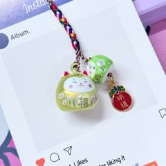 Móc Điện Thoại Mèo Lớn Mèo Nhỏ Móc Túi Phụ Kiện Đẹp nhiều màu (ánh hologram)