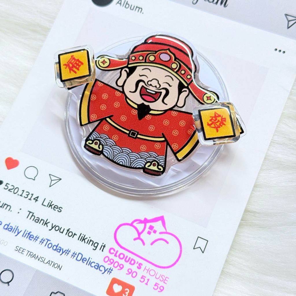 POPSOCKET Magsafe Nam Châm Hít Mẫu Mèo May Mắn Thần Tài TẾT 2026