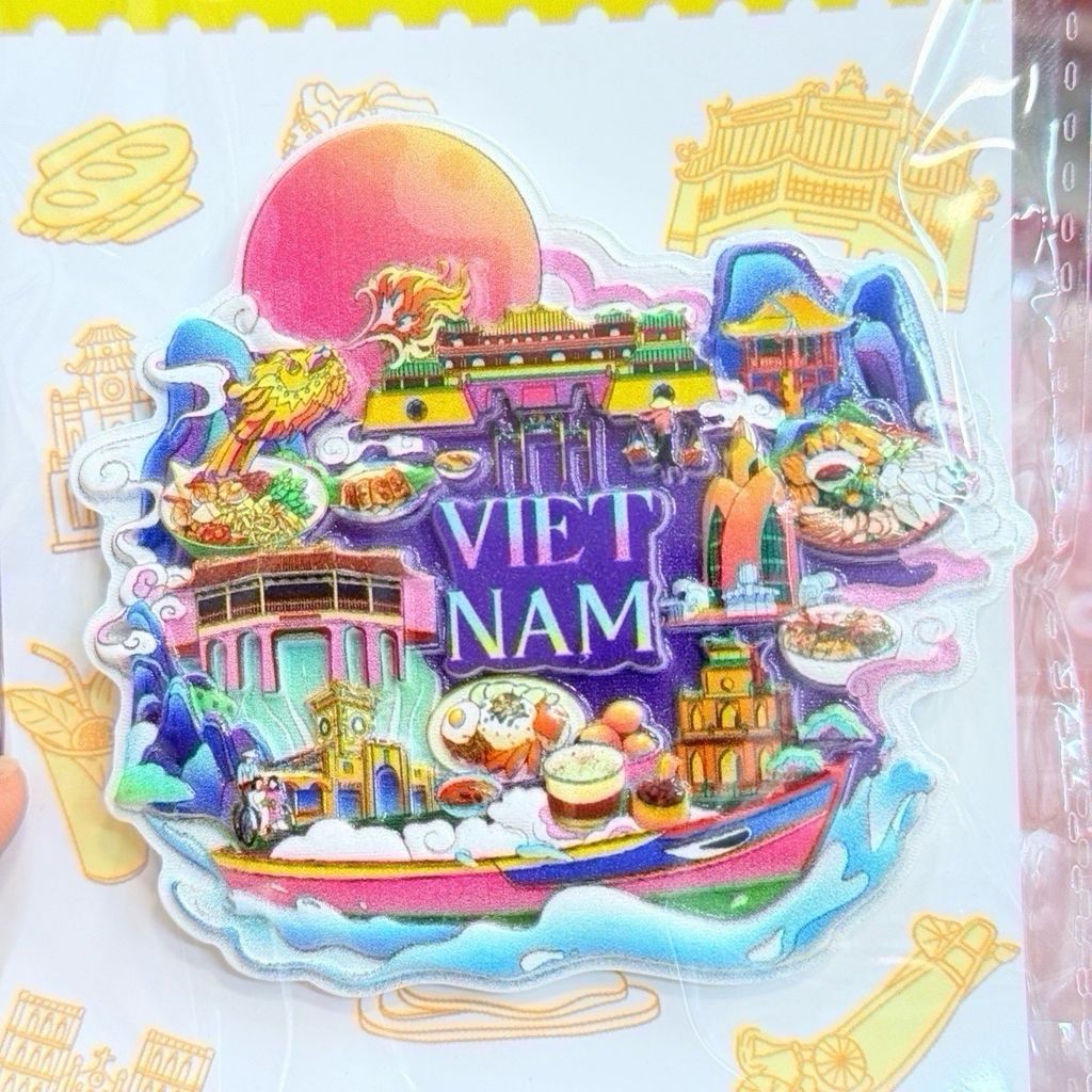 Nam châm Magnet Trang Trí Tủ Lạnh Fridge Magnet - Địa Danh Việt Nam - Món Ăn Việt Nam - Quà lưu niệm Việt Nam