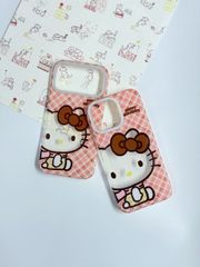 Case Ốp điện thoại iPhone Hello Kitty Happy Holidays Sọc Caro Case iPhone 12/13/14/15/16/17/Pro/Promax