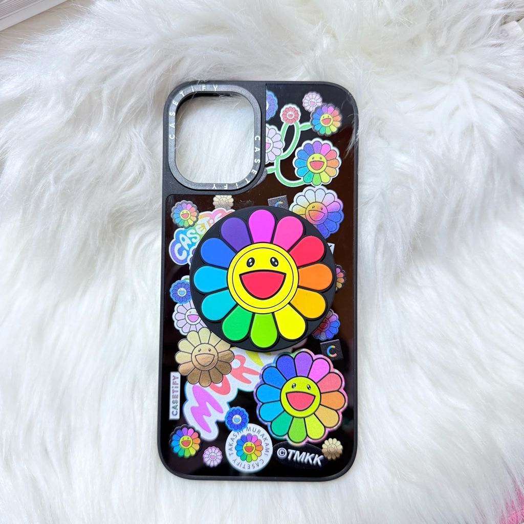 Case Ốp Điện thoại iPhone Hoa Cười & Sticker Nhiều Màu x Murakami Flower Mirror CaseTify iPhone 17/16/Promax