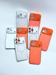 Case Ốp Điện thoại iPhone Nhám Màu Bạc Basic Bảo Vệ Camera Magsafe Basic iPhone 17/16/15Pro/Promax