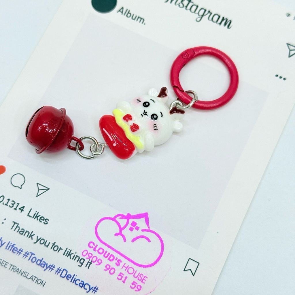 Móc Treo điện thoại, phụ kiện túi xách Giáng sinh Noel mẫu 2 charm