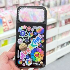 Case Ốp Điện thoại iPhone Hoa Cười & Sticker Nhiều Màu x Murakami Flower Mirror CaseTify iPhone 17/16/Promax