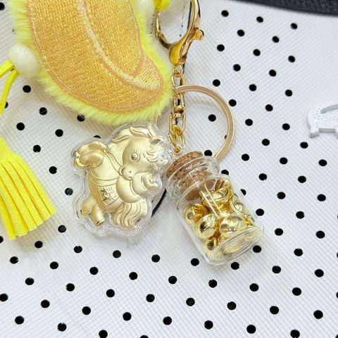 MÓC KHÓA NGỰA VÀNG KÈM HỦ VÀNG- TẾT