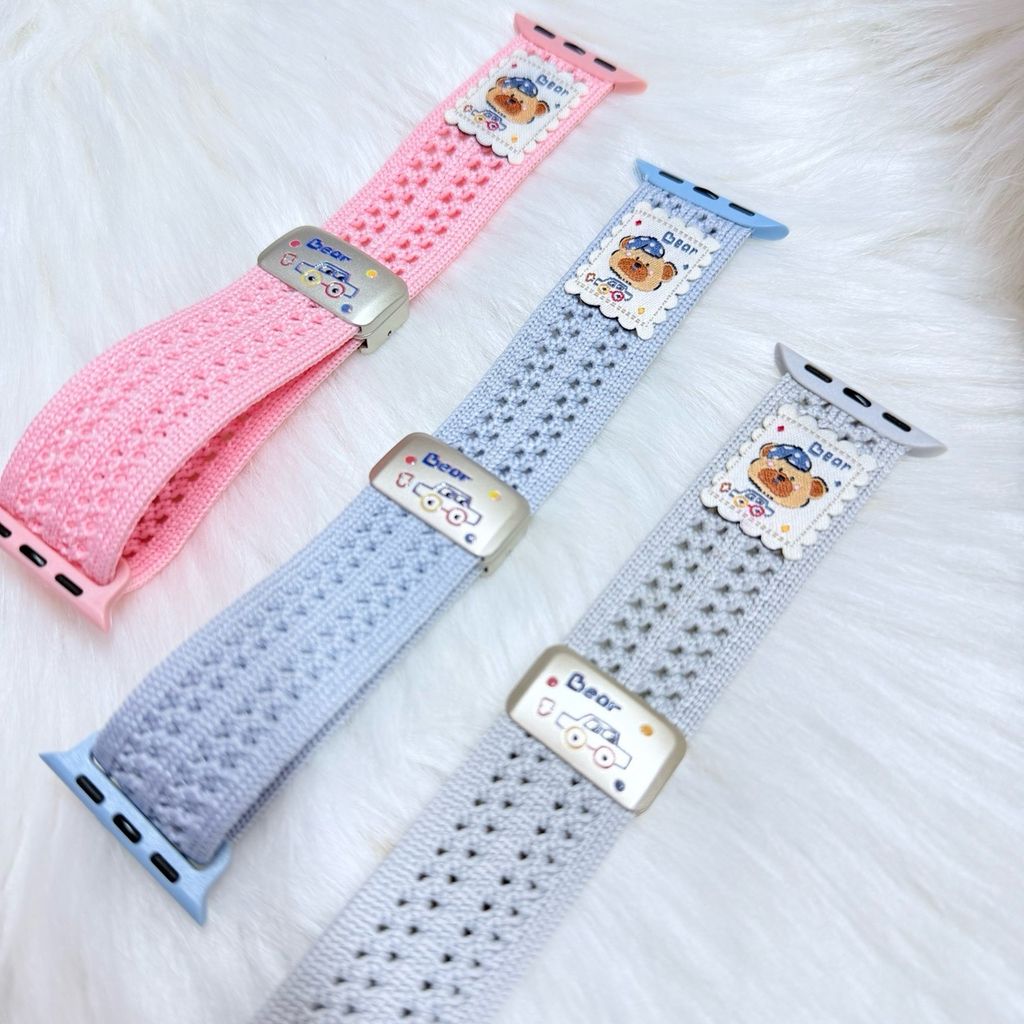Dây Apple Watch Bear đan len chất thun khoá gài
