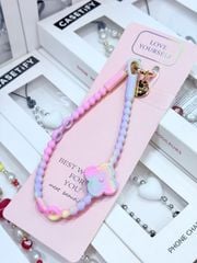 DÂY BI CHARM HOA Silicone CHỐNG BẨN kèm charm