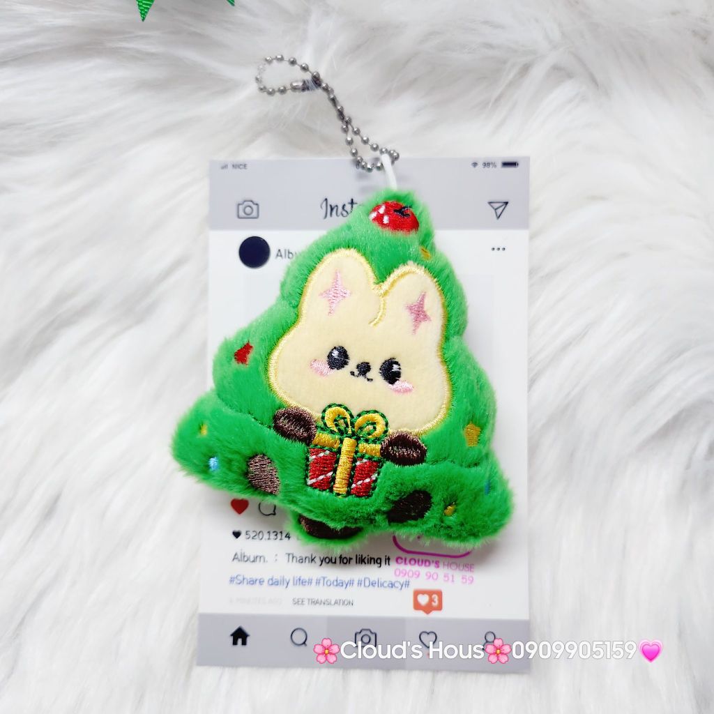 Móc Khóa Gấu Bông Giáng Sinh