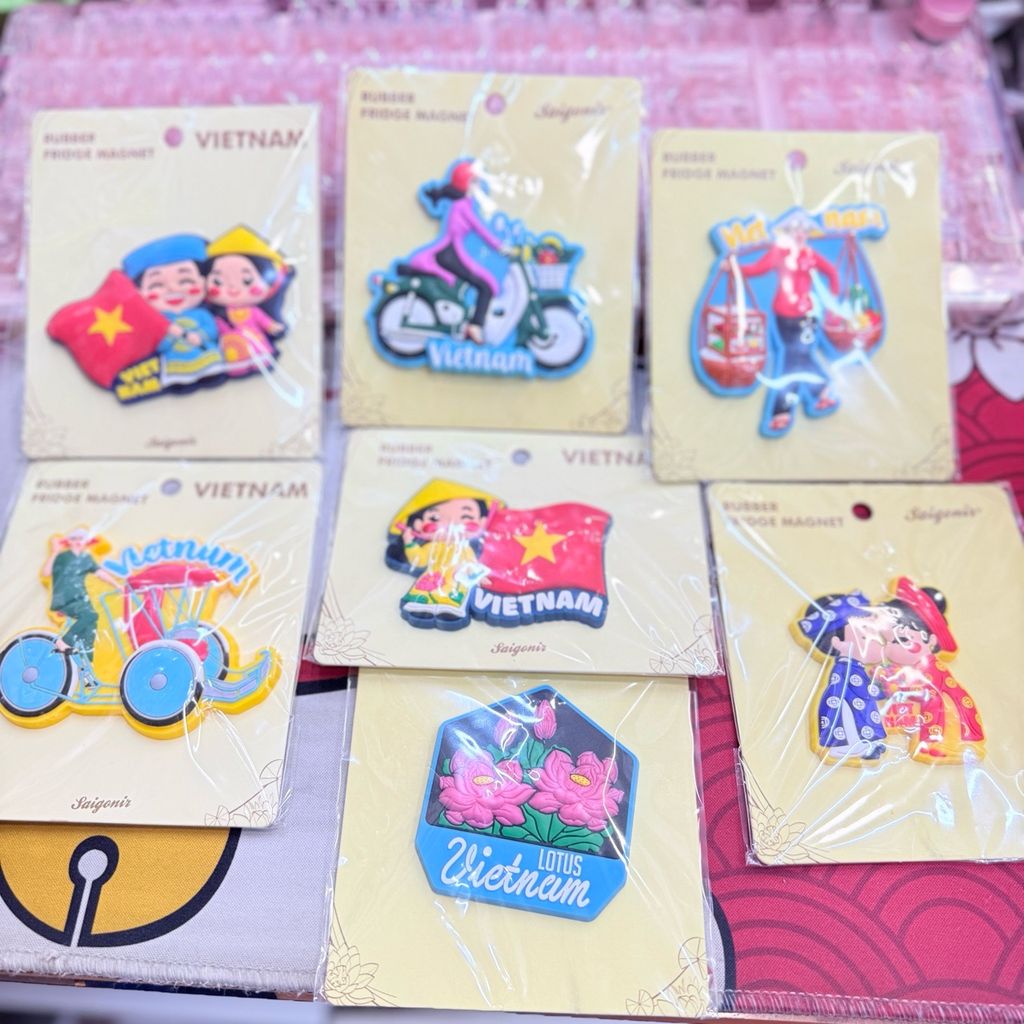 Nam châm Nhựa Dẻo Trang Trí Tủ Lạnh Fridge Magnet - Hình Ảnh Con Người Việt Nam - Món Ăn Việt Nam - Quà lưu niệm Việt Nam