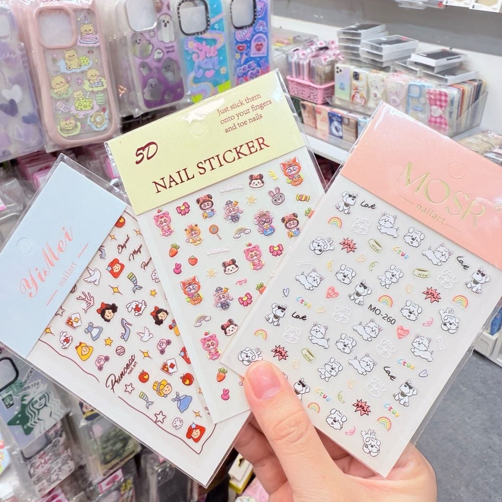 Sticker 5D Nổi Mini Nails/ Điện Thoại