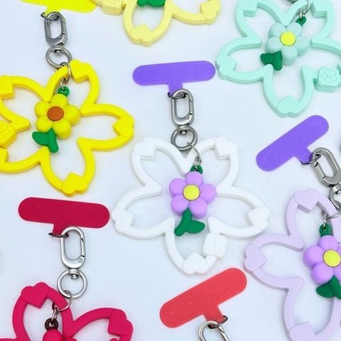 DÂY CHARM HOA Silicone R.E.P CaseTify CHỐNG BẨN kèm charm nhiều màu sắc