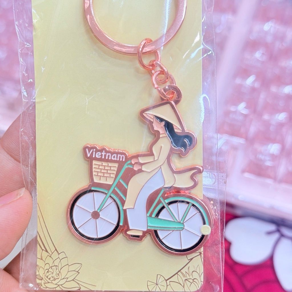 Móc Khoá/ Móc Treo Metal Keychain thuần Việt Trang Trí Quà Lưu Niệm Việt Nam
