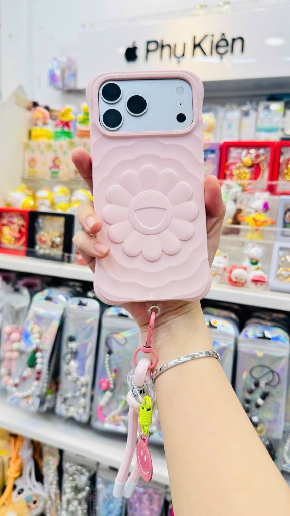 Case Ốp Điện thoại iPhone TAKASHI MURAKAMI x CASETiFY FLOWERS BLOOM Màu Hồng Pastel Basic iPhone 17/16/15Pro/Promax