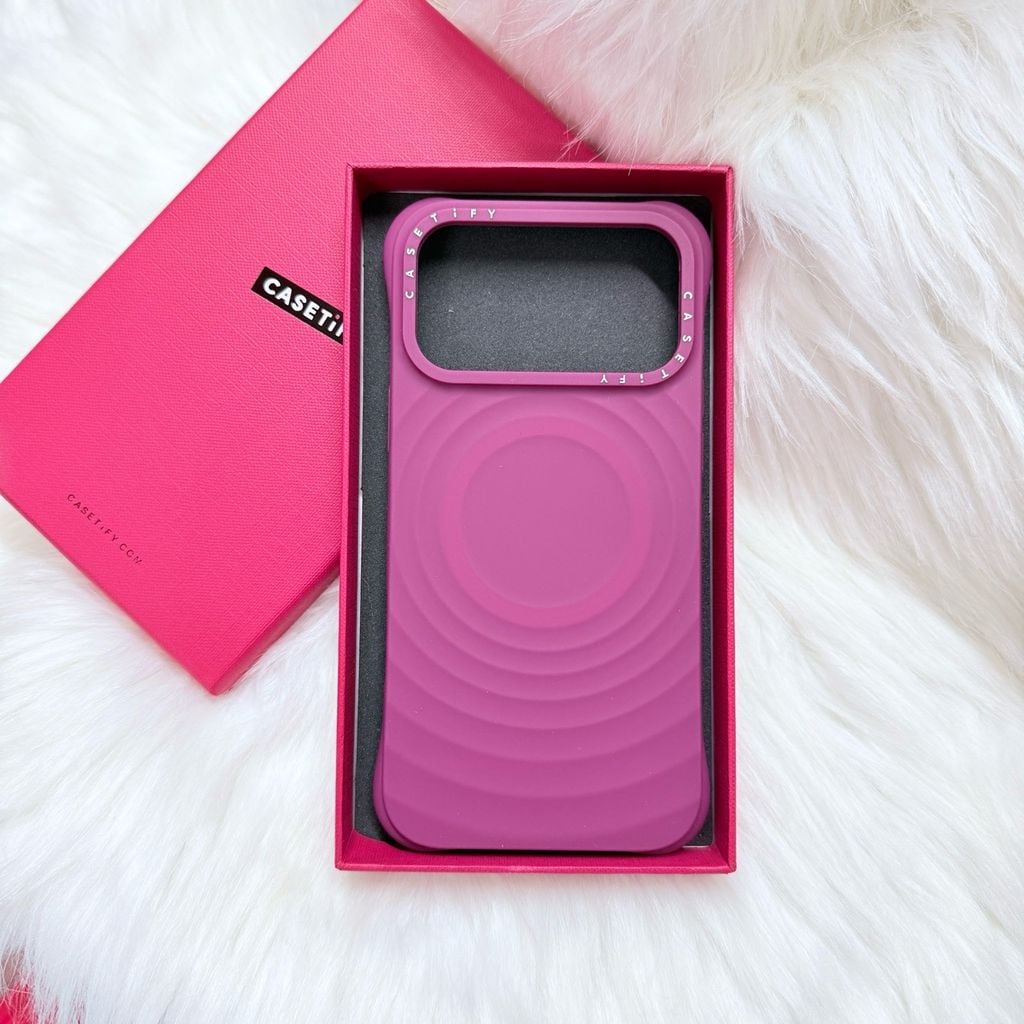 Case Ốp Điện thoại iPhone Casetify Ripple Case Mulberry Color Magsafe Basic iPhone 17/16/15Pro/Promax