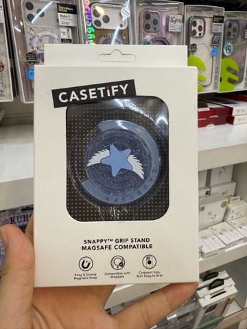 POPSOCKET Magsafe Nam Châm Hít CaseTify Ngôi Sao Có Cánh Màu Xanh Đế Chữ C