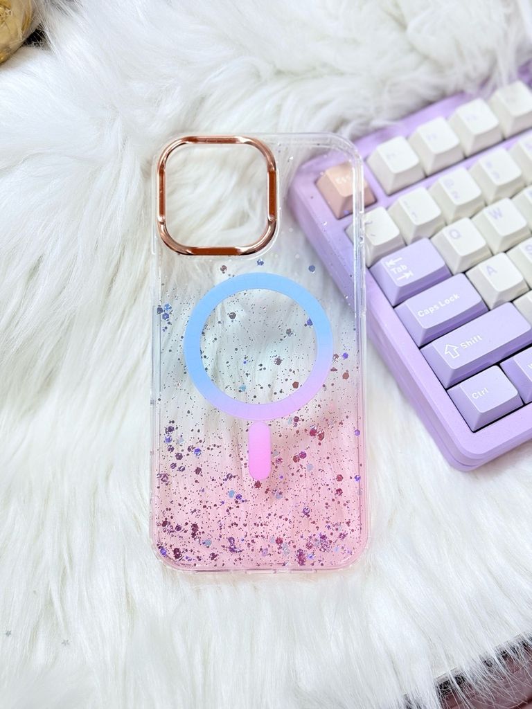 Case Ốp điện thoại iPhone Likgus Trong Ombre Nhiều Màu Bling Bling Magsafe iPhone 16/17/Promax