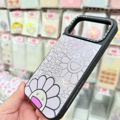 Case Ốp Điện thoại iPhone Hoa Cười Nền Hồng x Murakami Flower Mirror CaseTify iPhone 17/16/Promax