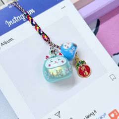 Móc Điện Thoại Mèo Lớn Mèo Nhỏ Móc Túi Phụ Kiện Đẹp nhiều màu (ánh hologram)