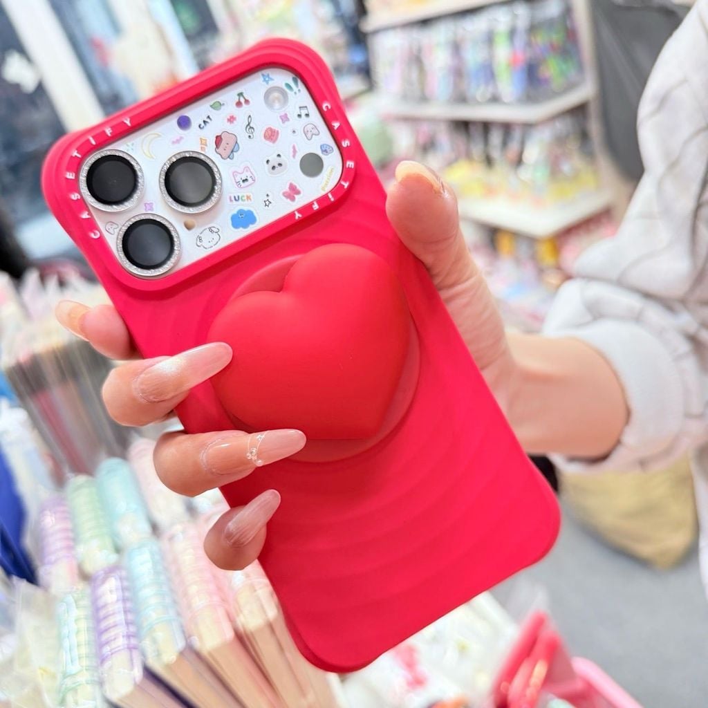 Case Ốp Điện thoại iPhone Casetify Ripple Case Đỏ Magsafe Basic iPhone 17/16/15Pro/Promax