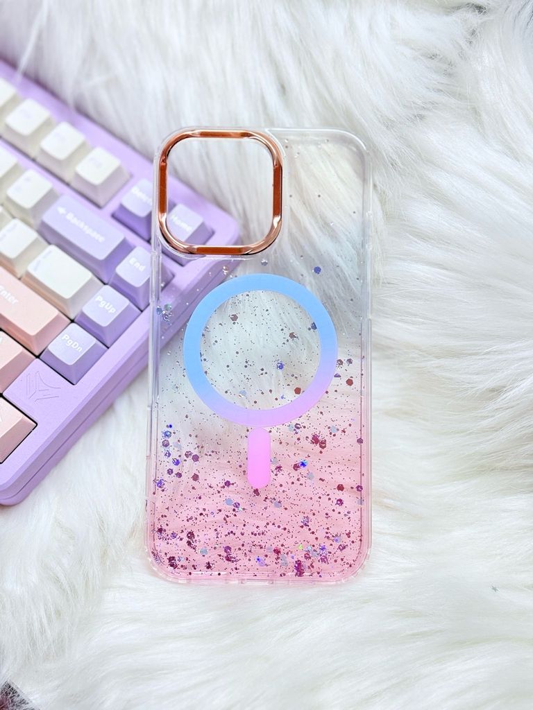 Case Ốp điện thoại iPhone Likgus Trong Ombre Nhiều Màu Bling Bling Magsafe iPhone 16/17/Promax
