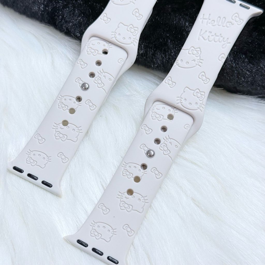 Dây Apple Watch Silicone Họa tiết HELLO KITTY chống bẩn