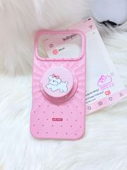 Case Ốp điện thoại iPhone Màu Hồng Đậm Chấm Bi Poli Corner Magsafe Basic iPhone 17/16/15/14/13/12/Pro/Promax